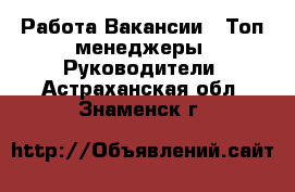 Работа Вакансии - Топ-менеджеры, Руководители. Астраханская обл.,Знаменск г.